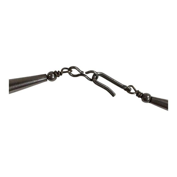 Navajo Heishi Bead Multi Gemstone Beaded Necklace Signed Triple Strand Vtg 27" - Picture 6 of 7